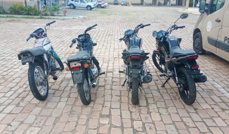 PMBA apreende motocicletas irregulares durante ação de preservação da ordem pública em Jacobina