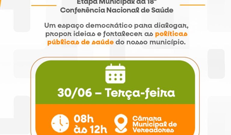 Umburanas realizará a X Conferência Municipal de Saúde dia 30 de junho; confira