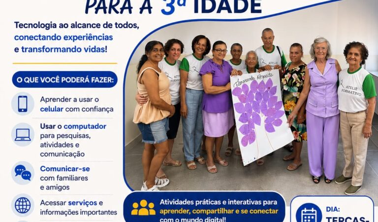 UNEB promove Ateliê Formativo voltado ao letramento digital para a terceira idade