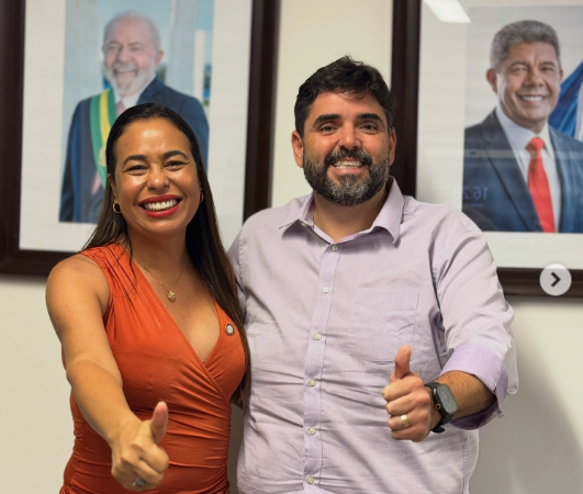 Daiane é recebida pelo Secretário de Relações Institucionais, Adolpho Loyola